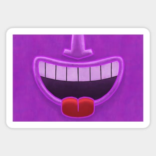Purple Tiki Smile Mask! (Red Tongue Version) Sticker